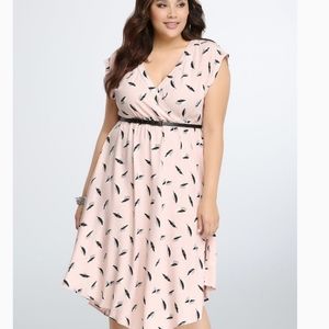 Deep v surplice dress
